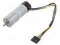 Motor: DC; with encoder,with gearbox; LP; 6VDC; 2.4A; 11rpm; 499: 1 POLOLU POLOLU-4831