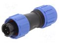 Connector: circular; plug; male; PIN: 5; IP68; SP11; 4÷6.5mm; 3A; 125V WEIPU SP1110/P5I