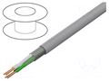 Wire; LiY-CY; 4x0.25mm2; shielded,tinned copper braid; PVC; grey HELUKABEL LIY-CY4X0.25