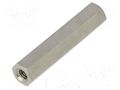 Screwed spacer sleeve; 35mm; Int.thread: M4; hexagonal; brass DREMEC TFF-M4X35/DR116