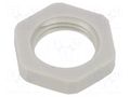 Nut; Thread: PG; polyamide; PMAFIX MN; grey; 22mm; Thread: PG9 PMA I-GMN-09