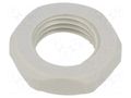 Nut; Thread: PG; polyamide; PMAFIX MN; grey; 19mm; Thread: PG7 PMA I-GMN-07