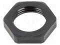 Nut; Thread: metric; polyamide; PMAFIX MN; black; Pitch: 1.5; 26mm PMA I-BMN-M20