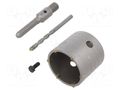 Hole saw; 65mm; concrete,brick type materials,wall; hexagonal YATO YT-4400