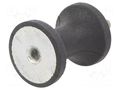 Vibration damper; M8; Ø: 40mm; rubber; L: 48mm; Thread len: 23mm ELESA+GANTER DVC2-433971