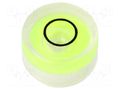 Spirit level; H: 6mm; Ømount.hole: 10mm; plastic; Body: white ELESA+GANTER GN2281-KT-10-G40-1