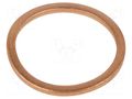 Gasket; copper; Thk: 2mm; Øint: 24mm; Øout: 29mm; DIN 7603 ELESA+GANTER DIN7603-CU-24-29-A