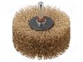 Brush; 80mm; wood; Mounting: rod 8mm; wire; Plating: brass; W: 35mm WOLFCRAFT WF2265000