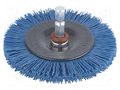 Wheel brush; 75mm; hexagonal; 1/4"; wire; Plating: polyamide WOLFCRAFT WF2726000