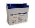 UL lead acid battery 12 V, 18 Ah (UC18-12), white-blue - Thread (M5) lead acid battery, VdS 78249