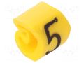 Markers; Marking: 5; 1.3÷3mm; PVC; yellow; -30÷80°C; leaded; CLI C WEIDMÜLLER WM-0252111517