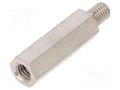 Screwed spacer sleeve; 25mm; Int.thread: M5; Ext.thread: M5; brass DREMEC TFM-M5X25/DR218