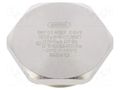 Stopper; M40; 1.5; IP68; brass; Plating: nickel; V-Ms-Ex; with seal HUMMEL HUMMEL-1197400050