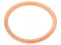 Gasket; copper; Thk: 1.5mm; Øint: 18mm; Øout: 22mm; DIN 7603 ELESA+GANTER DIN7603-CU-18-22-A