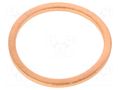 Gasket; copper; Thk: 1.5mm; Øint: 21mm; Øout: 26mm; DIN 7603 ELESA+GANTER DIN7603-CU-21-26-A