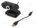 Webcam; black; USB; Features: HD 720p,PnP; 1.45m; clip; 60° LOGILINK UA0368