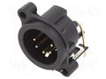 Connector: XLR; socket; male; PIN: 5; angled 90°; THT; black; 3A NEUTRIK NTR-NC5MAH