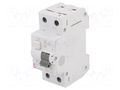 RCBO breaker; Inom: 10A; Ires: 30mA; Poles: 2; 230/400VAC; IP20; KZS ETI POLAM 002173122