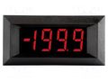 Voltmeter; digital,mounting; 0÷200mV; on panel; LED; 3,5 digit LASCAR DPM40