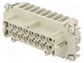 Connector: HDC; contact insert; female; 500V; PIN: 16; 16+PE AMPHENOL C146-10B0165001