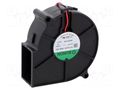 Fan: DC; blower; 12VDC; 75x75x30mm; 18.35m3/h; 32.9dBA; ball SUNON PF75301B3-A99-B