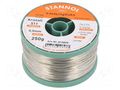 Tin; lead free; Sn96,5Ag3Cu0,5; 0.5mm; 0.25kg; reel; 217÷220°C STANNOL SAC305K511/0.5/250