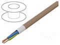 Wire; H03VV-F,OMY; 3G0.75mm2; round; stranded; Cu; PVC; textile ESPE OP-AC-3G0.75-LBR