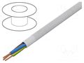 Wire; H03VV-F,OMY; 3G0.75mm2; round; stranded; Cu; PVC; textile ESPE OP-AC-3G0.75-WH