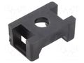 Holder; screw; polyamide; UL94V-2; black; Tie width: 5mm; Ht: 6.9mm HELLERMANNTYTON CTM0-PA66-BK