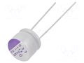 Capacitor: polymer; 120uF; 25VDC; THT; ±20%; Body dim: Ø8x7mm; 1000h PANASONIC 25SEK120M