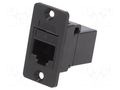 Coupler; Slim; Cat: 6; 8p8c; RJ45 socket,both sides; 29mm; plastic CLIFF CP30622