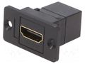 Coupler; HDMI socket,both sides; Slim; gold-plated; 29mm; plastic CLIFF CP30600G