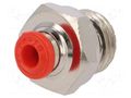 Push-in fitting; straight; -0.99÷20bar; nickel plated brass AIGNEP 50020-4-1/4