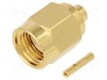 Connector: RP-SMA; plug; reverse,female; straight; 50Ω; soldering AMPHENOL RF 132101RP