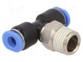 Push-in fitting; T-tap splitter; -0.95÷10bar; Thread: R 1/8" PNEUMAT PDR-184