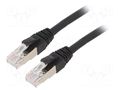 Patch cord; ETHERLINE® Cat.6a,S/FTP; 6a; stranded; Cu; LSZH; black LAPP ETH-24441319