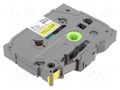 Tape; 9mm; 8m; yellow; Character colour: black BROTHER BR-TZEFX621