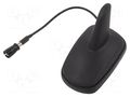 Antenna; SHARK; AM,FM; RAKU II female; black; 12VDC; RG174 4CARMEDIA ANT.S16
