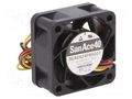 Fan: DC; axial; 24VDC; 40x40x20mm; 19.8m3/h; 40dBA; ball; 12400rpm SANYO DENKI 9GA0424P6H001