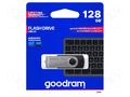 Pendrive; USB 3.2 Gen 1; 128GB; R: 60MB/s; W: 20MB/s; black GOODRAM UTS3-1280K0R11