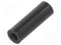 Spacer sleeve; cylindrical; polyamide; M3; L: 18mm; Øout: 6mm; black DREMEC DR185RDM3X18