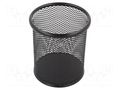 Pen container; black; metal; round Q-CONNECT Q-CONNECT-KF00864