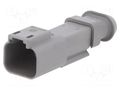 Connector: wire-wire; plug; male; DT; for cable; PIN: 2; grey; IP68 DEUTSCH DT04-2P-E008