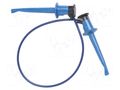 Test lead; 60VDC; 30VAC; 5A; clip-on hook probe,both sides; blue POMONA POM-3781-18-6