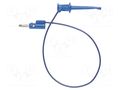 Test lead; 60VDC; 30VAC; 5A; clip-on hook probe,banana plug 4mm POMONA POM-3782-24-6