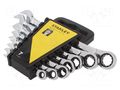 Wrenches set; combination spanner,with ratchet; 7pcs. STANLEY STL-STMT82846-0