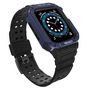 Protect Strap Band Case Wristband for Apple Watch 7 / 6 / 5 / 4 / 3 / 2 / SE (45 / 44 / 42mm) Case Armor Watch Cover Black / Blue, Hurtel 5907769311840 5907769311840