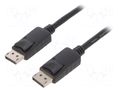 Cable; DisplayPort plug,both sides; DisplayPort 1.2; 1m; black QOLTEC QOLTEC-50371