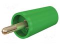 Connector: 4mm banana; adapter; 32A; green; 42mm; gold-plated STÄUBLI A-SLK4-25