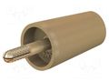 Connector: 4mm banana; adapter; 32A; brown; 42mm; gold-plated STÄUBLI A-SLK4-27